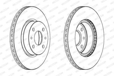 Front brake disc(s) (DDF176), Ø 257 x 20 mm, ventilated